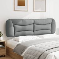 Мека табла за легло Hvar, светлосива, 180 см, плат