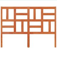 Горна табла за легло, восъчнокафява, 150 см, масивно дърво бор