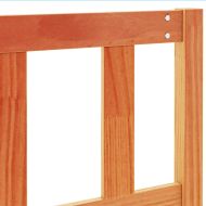 Горна табла за легло, восъчнокафява, 150 см, масивно дърво бор