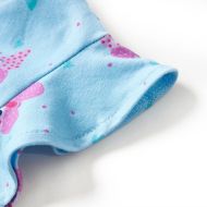 Детска рокля с копчета, без ръкави, синя, 128