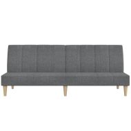 2-местно разтегателно канапе, светлосиво, текстил