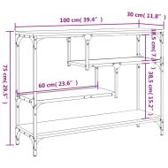 Конзолна маса, дъб сонома, 100x30x75 см, инженерно дърво