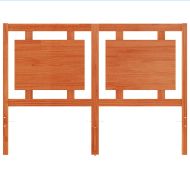 Горна табла за легло, восъчнокафява, 135 см, масивно дърво бор