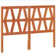 Горна табла за легло, восъчнокафява, 135 см, масивно дърво бор