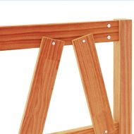 Горна табла за легло, восъчнокафява, 135 см, масивно дърво бор