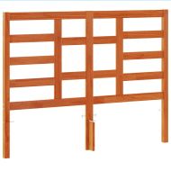 Горна табла за легло, восъчнокафява, 135 см, масивно дърво бор