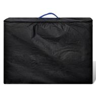 Синя сгъваема масажна кушетка 2 зони с дървена рамка