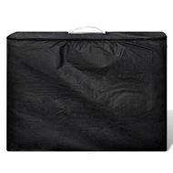 Кремавобяла сгъваема масажна кушетка 2 зони с алуминиева рамка