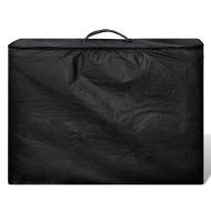 Черна сгъваема масажна кушетка 2 зони с алуминиева рамка