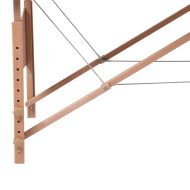 Черна сгъваема масажна кушетка 4 зони с дървена рамка