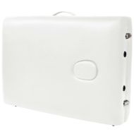 Сгъваема масажна кушетка с 2 зони, 10 см плътен пълнеж, бяла