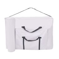 Сгъваема масажна кушетка с 3 зони, 10 см плътен пълнеж, бяла