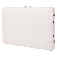 Сгъваема масажна кушетка с 3 зони, 10 см плътен пълнеж, бяла