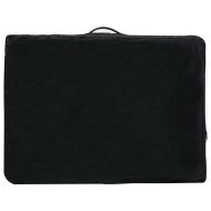 Масажна кушетка с 3 зони, дървена рамка, антрацит, 186х68 см