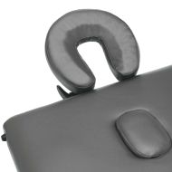 Масажна кушетка с 3 зони, алуминиева рамка, антрацит, 186х68 см