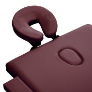 Сгъваема масажна кушетка, 2 зони, алуминий, виненолилава