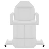 Козметичен стол, изкуствена кожа, бял, 180x62x78 см