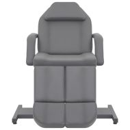 Козметичен стол, изкуствена кожа, сив, 180x62x78 см