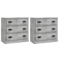 Сайдборди, 2 бр, бетонно сиви, инженерно дърво