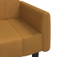 2-местно разтегателно канапе, кафяво, кадифе