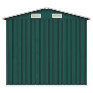 Градинска барака, зелена, 205x129x183 см, поцинкована стомана