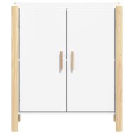 Сайдборд, бял, 62x38x70 см, инженерно дърво