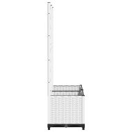 Градински сандък с пергола, бял, 80x40x136 см, PP