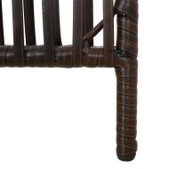 Параван за стая, 4 панела, сив, полиратан