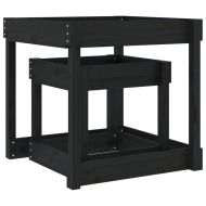 Пясъчни маси, 2 бр, черни, борово дърво масив