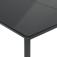 Градински трапезен комплект 7 части с възглавници сив полиратан