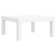 Градински лаундж комплект от 3 части с възглавници бял PP