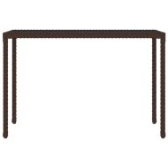 Градински трапезен комплект възглавници 6 части кафяв полиратан