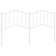 Метална резервна табла за легло, бяла, 160 см