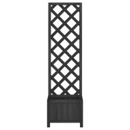 Кашпа с пергола, черно, масивна ела