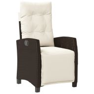 Градински комплект с възглавници 5 части кафяв полиратан