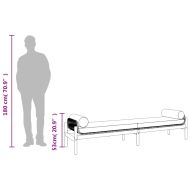 Градинска пейка с възглавница черен полиратан акация