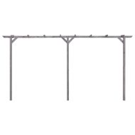 Градинска пергола сива 400x40x205 см импрегнирано борово дърво