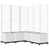 Градински сандък с пергола, бял, 120x120x136 см, PP
