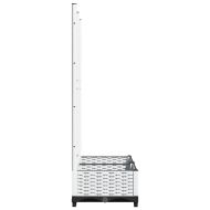 Градински сандък с пергола, бял, 80x40x121,5 см, PP