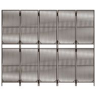 Параван за стая, 5 панела, бежов, полиратан