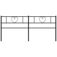 Метална резервна табла за легло, черна, 193 см