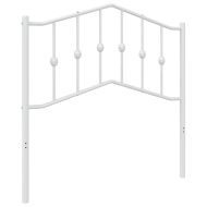 Метална резервна табла за легло, бяла, 90 см