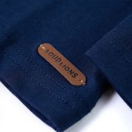 Детска тениска с дълъг ръкав, нейви, 116