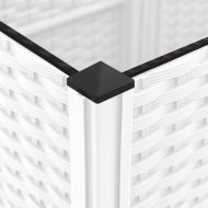 Градински сандък с пергола, бял, 120x120x121,5 см, PP