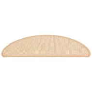 Изтривалки за стълби, 15 бр., 56x17x3 см, кремави, полукръгли