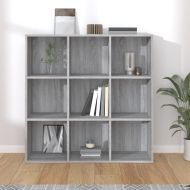Библиотека, сив сонома, 98x29x97,5 см