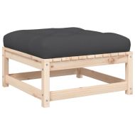 Градинско кресло без подлакътници, с възглавници и табуретка