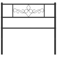 Метална резервна табла за легло, черна, 107 см