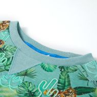 Детски суитшърт, светлозелен меланж, 140