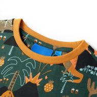 Детска пижама с дълъг ръкав, тъмнозелена, 104